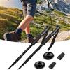 Kiuiom Bastoncini da Trekking Telescopici in Alluminio,Bastoni Nordic Walking,Bastoni da Trekking per Walking,Trail Running e Escursionismo,Uomo e Donna,Estensibili,Regolabili e Leggeri,52-110cm (2PCS)
