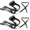 CHEOTIME Fermapiedi Per Bicicletta, 1 Set Fermapiedi Per Pedale Bici Antiscivolo con Cinghie Per Bici da Spinning, Cyclette da Interni, Parti di Bicicletta Reclinate Fisse