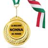 GEBETTER Regalo Festa dei Nonni, Medaglia Oro Regalo Nonna Scritta Migliore Nonna, Regalo Nonna Natale Compleanno dai Nipoti (Nonna)