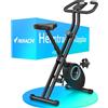 MERACH Cyclette Pieghevole da Casa, Bicicletta da Interno Silenziosa con Schermo LCD, Bici da Fitness Magnetica con Cuscino Confortevole, Salvaspazio, per l'Allenamento Cardio, Capacità Max 136KG