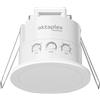 Oktaplex motion Oktaplex Noa - Rilevatore di presenza a soffitto, 360 gradi, 24 GHz, IP65, rilevatore di movimento, 6 m, sensore di presenza, adatto per bagno, da incasso, piatto, bianco, 230 V