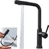 EUJOISE Miscelatore Cucina con Doccetta Estraibile, con Allungabile a 2 Modalità, Miscelatore Monocomando Lavello Girevole a 360°, Rubinetto Lavello Cucina Estensibile, Nero
