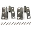 Lyxtiorn 2 cerniere per porte da 10,2 cm, resistenti, in acciaio inossidabile 304, per porte interne esterne