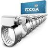 FIXXIA 10 fascette stringitubo in acciaio inox, dimensioni a scelta: diametro 8 - 16 mm, 16 - 25 mm, 25 - 40 mm, 40 - 60 mm, fascetta a vite antiruggine, fascette per lavatrice, bagno, auto, giardino,