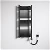 maimai Mai & Mai Scaldasalviette da bagno, 50 x 120 cm, colore antracite opaco, scaldasalviette per corrente, collegamento laterale, radiatore tubolare con barra riscaldante 600 W