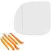 TXErfolg Vetro di ricambio Sinistra per specchietto retrovisore per VWT5 (2010-2015) | T6 (2016-2021) VW Transporter Caravelle (2014-2018) Riscaldabile Specchio esterno adatto lente di retromarcia(Lato guida)