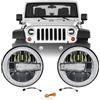 bamotoop Coppia di fari LED da 7 pollici con alloggiamento omologato E24 DOT per Jeep Wrangler ◎ JK 2008-2017 Land Rover Defender 90 110 VW T3 G classe