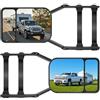 KAOLALI Specchietti per Roulotte, Specchi Supplementari Doppia Visuale | 2 Pezzi Specchietto Retrovisore da Traino con Estensione Laterale, Rotazione a 360°, Regolabile, per Auto, Camion e Camper