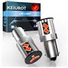Keiurot Lampadine LED BA9S T4W 64111 53 57 1895 9-60V per Luci di cortesia della Porta laterale della Cupola di Auto Luci della Carta Illuminazione Interna Auto con Chip 3020 11SMD Rosso Confezione da 2
