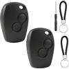 guobinZH 2 Pezzi Guscio per Chiave Auto 2 Tasti Compatibile con Dacia Duster Dokker Logan Logdy Sandero Stepway Custodia Chiave Telecomando Ricambio Chiave Cover con Portachiavi