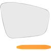 DXiongW Vetro Specchietto Destro Compatibile con VW Polo 6R 6C 2009-2017 2006 e VW UP 121 122 BL1 BL2 2016+ Riscaldabile Vetro Specchio Retrovisore Esterno con Piastra di Supporto 6R0857522