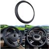 JNNJ Coprivolante Auto, Coprivolante in Pelle 37-38cm, Copri Volante Antiscivolo Traspirante Durevole, Universale Protezione Custodia Volante Auto per Maggior Parte Macchina Autocarri(Linea Blu)