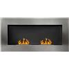 HOMCOM Camino a Bioetanolo da Parete Realizzato in Acciaio Inox con 2 Bruciatori 1.5LT 110 x 54 x 14cm