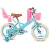 STITCH Little Daisy - Bicicletta da bambina da 14 pollici, per bambini da 3 a 5 anni, con ruote di supporto con cestino e stelle filanti, colore: Blu