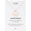 LUUK LIFESTYLE Catenina in acciaio inossidabile con pendente picco della montagna, catenina regolabile singolarmente, gioielli da donna, dedica HAPPINESS inclusa, rosa