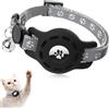 JEYORZY 1 pcs Collare con Fibbia di Sicurezza per Gattini e Cani di Piccola Taglia, Riflettente Collare Gatti, Compatibile con Airtag Collare Gatto Fibbia di Sicurezza per Gattini, Airtag non Incluso