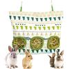 OUDQFCJ Borsa per Fieno Appesa Piccoli Animali, Porta Fieno, Fieniera, Cavie, Borsa Mangiatoia, Animali Coniglio/Cavie/Criceti/Cincillà, Essenziali Animali Domestici (3 Fori)