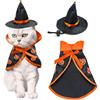 Leikedun Pet Halloween Costume, Mantello da Vampiro per Cane Gatto con Cappello da Streghe, Scialle di Halloween Animali per Cani di Piccola Taglia e Gatto Adatto per Natale, Feste, Cosplay Decorazione