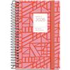 Miquelrius - Agenda settimanale vista 2026, piccola e portatile (80 x 120 mm), pianificazione settimanale, copertina rigida cartone, spirale, chiusura elastica, carta 80 g/m², ES-EN-PT, Baden