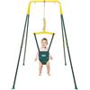 FUNLIO Gurn Altalene con Supporto per Neonati per 6-24 Mesi, Facile da Montare, Altalene Saltare Su per Bambini per Giochi Indoor/Outdoor, Maglione per Neonati/Ragazzo, con Catena Regolabile - Verde