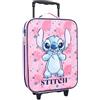 mybagstory - Valigia - Stitch - Rosa - Bambino - Bagaglio - Viaggio - Vacanza - Valigia ragazza - Dimensione 42 cm - Ruote - Idea Regalo, Stitch, rosa, Classico