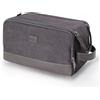 WANDF Beauty Case da Viaggio per Donna Uomo, Borsa da Toilette Idrorepellente,Grande Borsa Cosmetici per Accessori da Barba,Borsa da Bagno con Manico in PU(Grigio, in Attesa Di Brevetto)