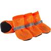 Generic Scarpe per cani in rete traspirante, stivali estivi traspiranti per cani, suola antiscivolo, protezione per cani di taglia piccola e media, Rkz443 (arancione, 14 x 13 x 1 cm)