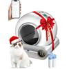 DuckSky Lettiera automatica, lettiera autopulente per più gatti, 65 L + 9 L extra large, con sterilizzazione e deodorizzazione agli ioni negativi, controllo APP, 3 rotoli di fodere per sacchetti per lettiera