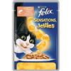 Felix Purina Felix Sensations Jellies Umido Gatto, Con Salmone e Gamberetti - 20 buste da 100 g ciascuna