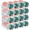 Cozywind Organizzatore Bottiglie Impilabile Portabottiglie Plastica Frigo Trasparente Scaffale per Bottiglie Acqua e Vino per 16 Bottiglie Bottiglia d'acqua Organizzatore per Frigorifero, Cucina, Dispensa