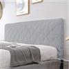 uyeoco Copritestiera Letto Copertura/Copri Testata Letto Matrimoniale/Singolo Imbottito Elegante Fodera Elastica Protezione, Coprire Antipolvere in Cotone Cover ( Color : Light gray , Size : 140cm(55) )
