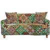 FANSU Copridivani Elastici 1 2 3 4 Posti, Copridivano con Cuciture 3D, Universale Copridivani con Braccioli Divano Protector, Poliestere Copri Divano +1 Federe (Stile Etnico,3 posti(190-230cm))
