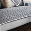 CXLT Copridivano in peluche per divano da 1, 2, 3 e 4 posti, ad angolo, a forma di L, antiscivolo, spesso, trapuntato, per divani in pelle, tessuto in legno (copribracciolo o schienale: 70 x 70 cm, grigio)