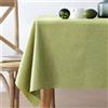 XXIUDEE Tovaglia in lino e cotone lavabile in lavatrice, anti-scolorimento, per cucina, tavolo da pranzo, feste, compleanni, picnic, casa e giardino all'aperto, tinta unita (170 x 120 cm, verde)