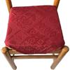 mauro Set 6 Cuscini sedie Cucina - colore rosso/bordeaux - Tessuto Jacquard Matelasse' - con Alette - con Zip - 40X40 cm