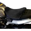 MotoCoverz Cruiser - Coprisedile corto per moto, in lana di pecora, con cinghie di sicurezza fatte a mano, colore: nero