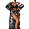 Modaworld Donna Costume da Bagno Donna 3 Pezzi Bikini Push Up Imbottito Reggiseno Sexy Slip da Bagno Cardigan di Chiffon Copricostume de Mare 2023