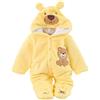 Generisch Baby Neonato Tuta Footie Con Cappuccio Addensare Inverno Colorato Outwear Tuta Da Neve Pigiama Per Ragazze Ragazzi Baby Body Set Neonato, Giallo chiaro, 3-6 Mesi