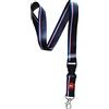 TAO Cordoncino per Badge Portachiavi Collana con Clip con Striscia Stampata a Clip (Nero Aquitaine)