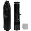 Plyisty Obiettivo Zoom Teleobiettivo Manuale 420-800 Mm F/8.3, Angolo di Campo di 6°, Messa a Fuoco Manuale, Obiettivo per Fotocamere Mirrorless con Attacco E (BLACK)