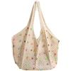 WUZIA Boho Crochet ote Borsa a tracolla estiva spiaggia tessuto casual borsa a mano con perline colorate per le donne