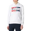 Champion Legacy Graphic Shop Authentic Powerblend Terry Box Logo Felpa con Cappuccio, Bianco, M Uomo