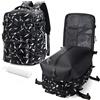 VGCUB Zaino Sottovuoto Viaggio con Pompa Sacchi Sottovuoto Zaini da Easyjet 45x36x20 Cabina Aereo Bagaglio a Mano Compressione Ufficio Donna Uomo Antifurto Impermeabile Backpack Travel Nero Foglia