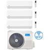 Midea Climatizzatore Condizionatore Midea Elegance R32 WiFi Trial Split 7000 + 7000 + 7000 BTU con U.E. M3OG-21HFN8-Q INVERTER Classe A++/A+
