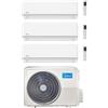 Midea Climatizzatore Condizionatore Midea Elegance R32 WiFi Trial Split 7000 + 9000 + 9000 BTU con U.E. M3OG-21HFN8-Q INVERTER Classe A++/A+