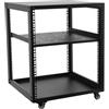 ECUTEE Server Rack a Telaio Aperto 12U, 19 Server di Rete Rack a 4 Montanti a Telaio Aperto, Armadio di Rete con Ruote per Apparecchiature Informatiche/AV/Dati