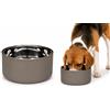 Flamingo ciotola per cani - ciotola Xara tortora premium - doppia parete in inox - 1,2L