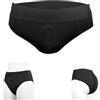 CoundCo Adjustable Strap On Harness Boxer per Uomo e Donna - Boxer Strapless con O-Ring in Silicone - Compatibile con Dildo, Elegante e Discreto (senza Dildo)
