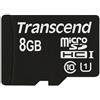 Transcend Scheda MicroSD da 8 GB Transcend classe 10 + adattatore UHS-I [TS8GUSDU1]