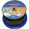 Verbatim Confezione DVD-R 16x4.7GB Verbatim, 50 pezzi, stampabile [ECVRBDMRL50]
